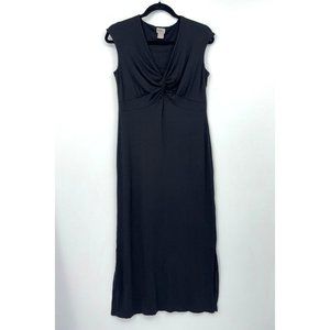 Chico's Twist-Front Maxi Stretch Sleeveless Dress Black Size 0 (4/6) Small NWOT